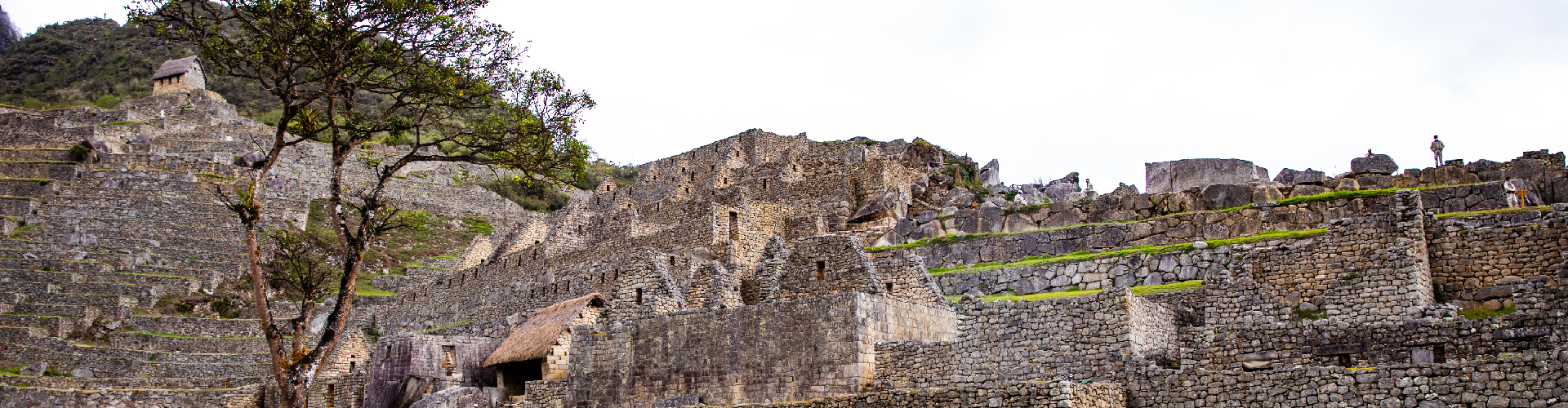 Machu Picchu, Inca citadel in Cusco, Peru, panoramic view of the historic sanctuary